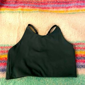Girlfriend Collective sports bra, forest green